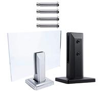 QAZXDRFG 1Pack Stainless Steel Glass Spigot Clamp, Floor Clamp for 6/16"~9/16" frameless,for Balustrade Panel Pool Deck Fence, with Expansion Bolt,Black,160mm high