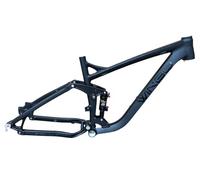 QAZXDRFG 26er 27.5er Downhill Suspension Frame 17'' Mountain Bikes Frame Travel 120mm Disc Brake Quick Release 135mm XC/DH Frame with Rear Shock (Color : Black, Size : 26x17in)
