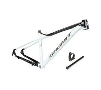 QAZXDRFG 27.5er Mountain Bikes Frame Max 2.5" Tire 15/17inch AM Hardtail Advanced Mountain Biking Frame Aluminum Alloy Rigid Frame Thru Axle 12x142mm 74mm Disc Brake(White Black,27.5 * 15")