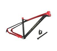 QAZXDRFG 27.5er Mountain Bikes Frame Max 2.5" Tire 15/17inch AM Hardtail Advanced Mountain Biking Frame Aluminum Alloy Rigid Frame Thru Axle 12x142mm 74mm Disc Brake(Black Red,27.5 * 15")