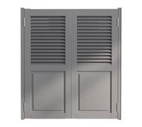 QAZXDRFG 31.5~51.2 inch Wide Cafe Saloon Doors with Metal Hinges, Modern Solid Wood Swing Door Interior Swinging Two-Way Open Half for House Kitchen Bar Doorway(Gray,W120xH100cm(47.2x39.4