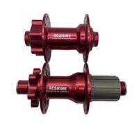QAZXDRFG Bike Thru Axle Hubs 32 36 Holes Disc Brake Hub 15x100/12x142mm Front Rear Set 8/9/10/11 Spee Cassette HG Freehub(Red,32H)