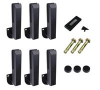 QAZXDRFG Black Heavy Duty 304 Stainless Steel Glass Side Mount Clamps for Pool Fence, Stairs & Railing Posts - Fits 8-13mm / 0.3-0.5 inch Panels,with Rubber Gaskets,Black,6 Pack