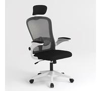 QAZXDRFG Ergonomic Office Chair, high Back Home Office Desk Chair with headrest, Reversible armrests, Black mesh Work Chair Gray 23.6in*23.6in*51.3in