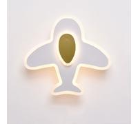 QAZXDRFG LED Wall Light Kids Room Cartoon Airplane Dimmable Modern Wall Sconce Nordic White Aircraft Hardwired Wall Mounted Nursery Wall Lamp for Children Bedroom Boys Girls Bedside