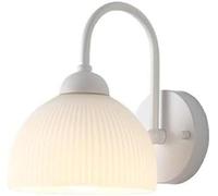 QAZXDRFG Milk White Glass Wall Sconce Dome Shade Modern Wall Light Nordic Bathroom Vanity Lighting Fixtures Gooseneck Farmhouse Wall Mounted Lamp for Bedroom Living Room Bedside Kitchen