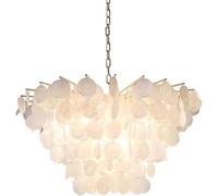 QAZXDRFG Nordic Personality Shell Wind Chime Chandelier Indoor Adjustable Pendant Light Modern Living Room Bedroom Suspended Light Fixture for Hotel Home Ceiling Hanging Light E14(B)