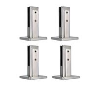 QAZXDRFG Railing Clamp 4PCS, 304 Stainless Steel Glass Clamp Height 200mm, Railing Spigot Thickness 3/10" (8 mm) to 3/5" (16 mm) Balcony, Garden, Deck Handrail,Silver,160mm high