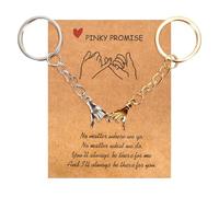 QBEJIME 2pcs Matching Couple Keyring, Gifts For Boyfriends Girlfriend, Birthday Anniversary Valentines Gifts For Him Her, Couple Gift, Christmas Valentine's Day (Gold+silver)