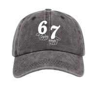 QBEJIME 6 7 Meme, Funny 67 Hat, 67 Caps, Adjustable Six Seven Baseball Caps, Funny Birthday Gifts for Men Women, for Travel Sports Daily Running Walking Multicolour