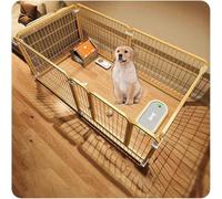 QBGJDOGE Puppies Folding Cage Puppy Enclosure Pet Run Enclosures Pet Playpen Foldable Gate Indoor/Outdoor Dog Playpen Portable Detachable Pet Run(Gold,160 * 80 * 100CM)