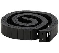 QBGTFAK 15mm x 30mm Plastic Semi Closed CNC Machine Tool Cable Wire Carrier Drag Chain 1M Black (15mm x 30mm)
