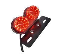QBHFVCGS Turn Signal Lights Brake Lights Modified Motorcycle Tail Light 12V Universal Motorbikes For Chooper Red Lens Led Rear Brake Stop Lamp