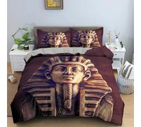 QBIDCSX Duvet Cover Single Ancient Egypt Duvet Covers Single 110gsm Brushed Microfibre - Ultra Soft Cozy Duvet Cover Hypoallergenic,Printed Bed ding with Zip and 1 Pillowcases