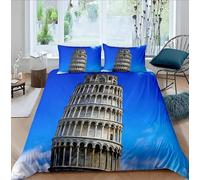 QBIDCSX Super King Duvet Set Rome Bedding Set with Zipper Closure Microfiber Soft Breathable Duvet Cover 102.3x86.7 inch + 2 Matching Pillowcases 19x29 inch, for Adults Teenagers