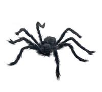 Qbiower Halloween Decorations Spider, 30/50/75/90cm Large Furry Halloween Spider, Realistic Giant Scary Spider for Indoor and Outdoor Use, Scary Haunted House Décor, Halloween Party Props (75CM)