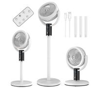 Qbiower Pedestal Fan, 6000mAh Strong Fan with 8 Speeds and Remote Control, Promotes Air Circulation and Improves Sleep for Standing Fans for Bedroom Seekers