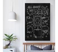QBIREX All About My Dad Custom Canvas Prints Animal Art Canvas Prints for Living Room Bedroom Kitchen Hallway Stairs 24x36inch(60x90cm)