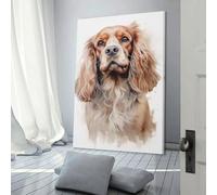 QBIREX American Cocker Dog Art Poster Canvas Wall Art Decorative Bedroom Modern Home Print Picture Artworkss 3D Wall Art Living Room 08x12inch(20x30cm)