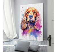 QBIREX American Cocker Watercolor Poster Artworks Canvas Room Aesthetic Wall Art Prints Home Picture Painting Modern Decor 16x24inch(40x60cm)