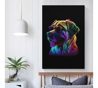QBIREX Anatolian Shepherd Dog Artwork for Living Room Animal Lovers Canvas Art for Rustic Bath Decor 12x18inch(30x45cm)
