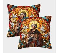 QBIREX Art Christian Jesus Large Pillow Cases Anti Allergy Kids Pillow Cases for Bedroom Home Decor 50x50cm