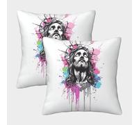 QBIREX Art Christian Jesus Superking Pillow Cases Wrinkle Stain Resistant Kids Pillow Cases Home &Hotel 40x40cm
