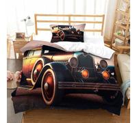 QBIREX Art Sports Car Duvet Cover Set Pattern Bedding Set Digital Print 3D Comforter Cover Microfiber Bedspread Cover Single（135x200cm）