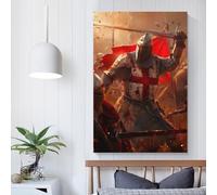 QBIREX Battle of The Crusaders Wall Canvas Art for Bedroom for Rustic Bath Decor Wall Canvas 12x18inch(30x45cm)
