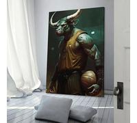 QBIREX Bison Top Player Poster Wall Decoration Nordic Retro Poster Modern Home Decor Art Canvas Prints Birthday Gifts Women 20x30inch(50x75cm)