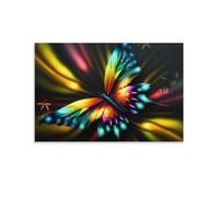 QBIREX Butterfly Art Poster Canvas Wall Art Decorative Bedroom Modern Home Print Picture Artworkss 3D Wall Art Living Room 16x24inch(40x60cm)
