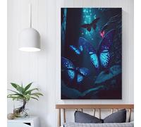 QBIREX Butterfly Print Wall Art for Adults Canvas Artwork for Gifts from Kids Home Decor Living Room Bedroom Birthday Gifts Women 12x18inch(30x45cm)