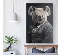 QBIREX Canvas Print Wall Art Picture For Home Decor Koala Portrait Panel Pictures And Artwork Oil The Decoration Art Photo Prints 20x30inch(50x75cm)