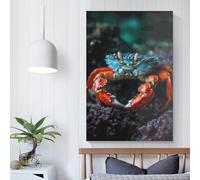 QBIREX Canvas Print Wall Art Picture For Home Decor Small Crab Panel Pictures And Artwork Oil The Decoration Art Photo Prints 24x36inch(60x90cm)
