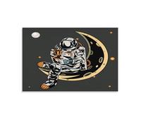 QBIREX Cartoon Astronaut Art Poster Poster Decorative Painting Canvas Wall Posters And Art Picture Print Modern Family Bedroom Decor Posters 16x24inch(40x60cm)