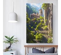 QBIREX Cathedral Hills Art Canvas Paintings On The Wall Art Posters And Prints Hand to Hand Art Pictures Poster Home Decor16x24inch(40x60cm)