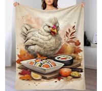 QBIREX Chicks Delicious Sushi Fleece Throw Blanket Adults Microfiber Fluffy Lightweight Bed Sofa Blanket Bedspread for Bedroom Sleeping 60x80inch(150x200cm)