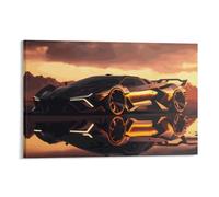 QBIREX Cinematic Supercar Art Poster Fancy Wall for Living Room Bar Decoration Room Wall Decor Birthday Couple Celebrating 24x36inch(60x90cm)