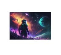 QBIREX Deep Space Art Poster Canvas Wall Art Decorative Bedroom Modern Home Print Picture Artworkss 3D Wall Art Living Room 08x12inch(20x30cm)