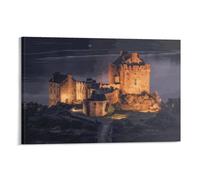 QBIREX Eilean Donan Castle Art Poster Canvas Wall Art Decorative Bedroom Modern Home Print Picture Artworkss 3D Wall Art Living Room 08x12inch(20x30cm)