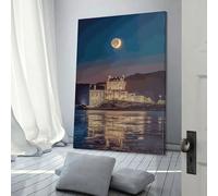 QBIREX Eilean Donan Castle Living Room Wall Art Living Room & Bathroom Decor Artwork 08x12inch(20x30cm)