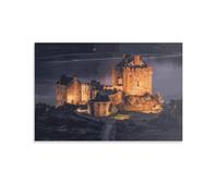 QBIREX Eilean Donan Castle Poster Print Art Wall Painting Canvas Posters Modern Bedroom Decor Birthday Decoration Supplies 16x24inch(40x60cm)
