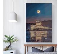 QBIREX Eilean Donan Castle Wall Pictures Living Room Living Room & Bathroom Decor Canvas Wall Art 20x30inch(50x75cm)