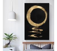 QBIREX Enso Circle Calligraphy Canvas Poster Wall Art Decor Print Picture Paintings for Living Room Bedroom Decoration Anniversary Wife Husband 12x18inch(30x45cm)