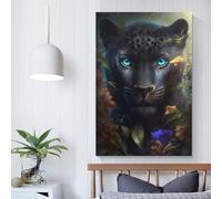 QBIREX Fantasy Black Panther Poster Cool Wall Decor Art Print Posters for Room Aesthetic - Poster Gift Picture Painting Modern Wedding PosterHome Decor 12x18inch(30x45cm)