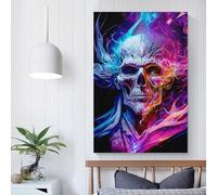 QBIREX Fantasy Face2 for Adults Bathroom Animal Oil Paintingon Canvas Painting Kits Canvas Funny Room Decor Birthday Gifts Women 08x12inch(20x30cm)