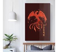 QBIREX Fiery Phoenix Poster Canvas Painting Wall Art Picture Home Decor Print For Bedroom Living Room Gifts from Kids 12x18inch(30x45cm)