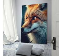 QBIREX Fox Closeup Face Poster Canvas Painting Wall Art Nordic Prints For Home Decor Picture Gifts Women Men 08x12inch(20x30cm)