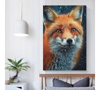 QBIREX Fox Face Poster Vintage Art Cover Room Decor Aesthetic Bedroom Decor Canvas Posters For Bedroom 12x18inch(30x45cm)