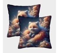 QBIREX Fox New Heaven Cushion Covers for Living Room Mite Protections Pillow Covers 40x40cm
